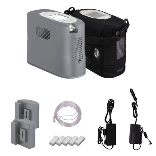 Kingon P2-E portable oxygen concentrator kit contents. Shop now at Kingon.