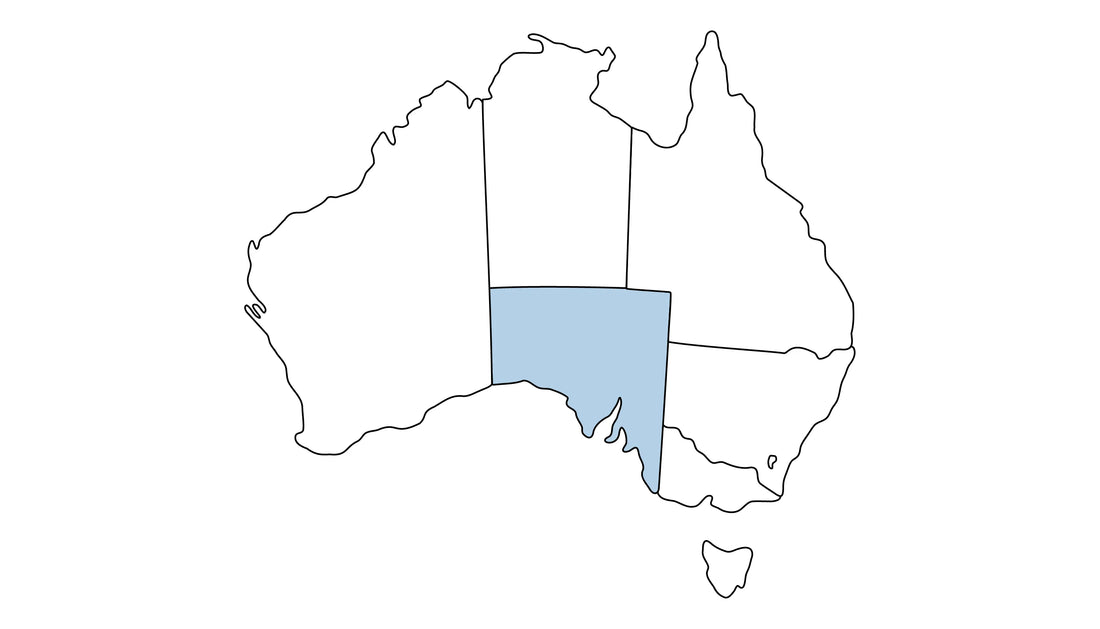 Map of Australia highlighting South Australia.