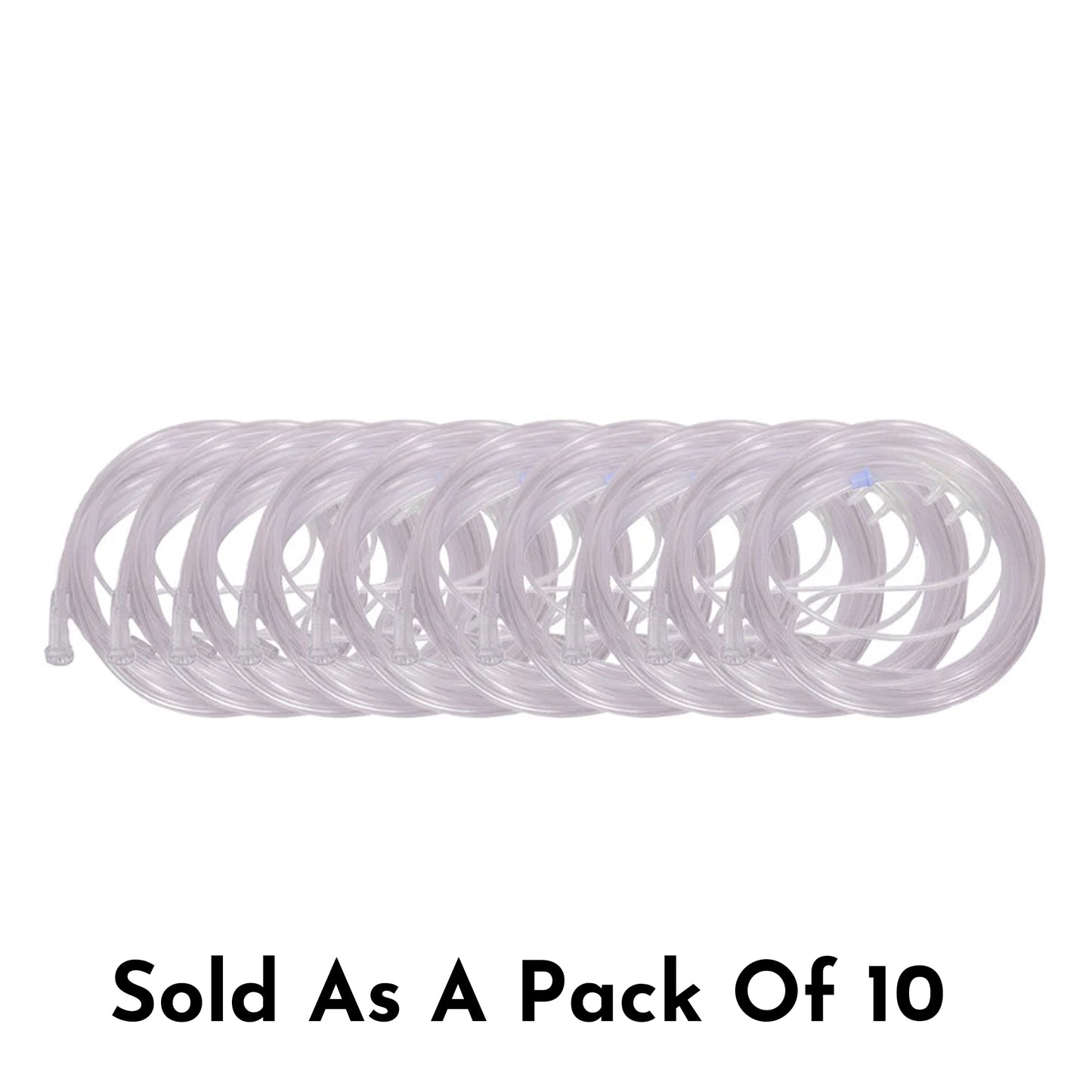 Pack of 10 nasal cannulas. 