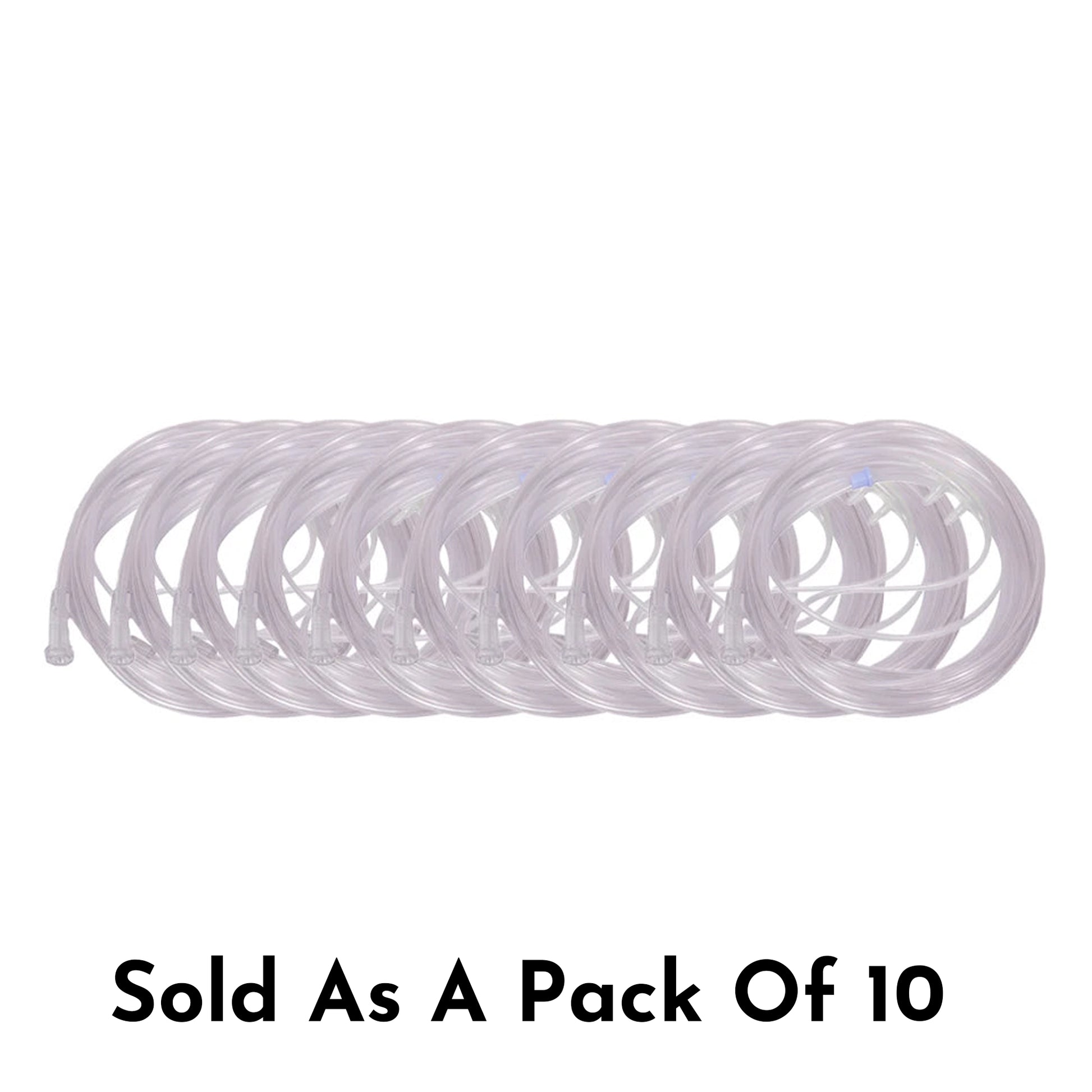 Pack of 10 nasal cannulas. 